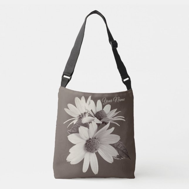 Bolsa Ajustável Moody Brown Daisy em tons quentes de mocha (Frente)