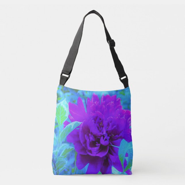 Bolsa Ajustável Moody Purple Peony com uma bela Folhagem (Frente)