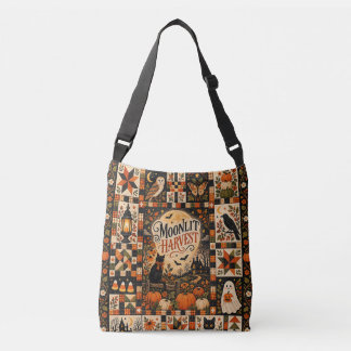 Bolsa Ajustável Moonlit Harvest Vintage Halloween Patchwork