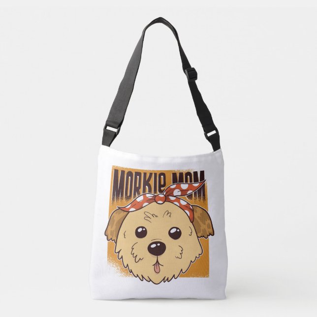 Bolsa Ajustável Morkie Mãe Design (Frente)
