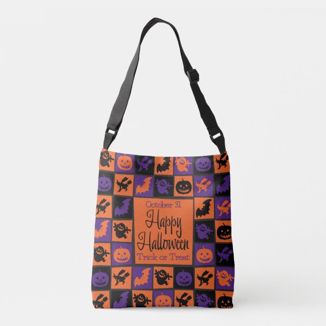 Bolsa Ajustável Mosaico de Halloween (Verso)