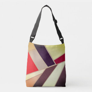 Bolsa Ajustável Mosaico, Marrom e Laranja, Abstrato Geométrico Mod