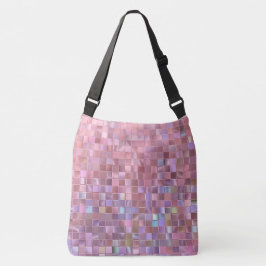 Bolsa Ajustável Mosaico Rosa Holograma Imprimido