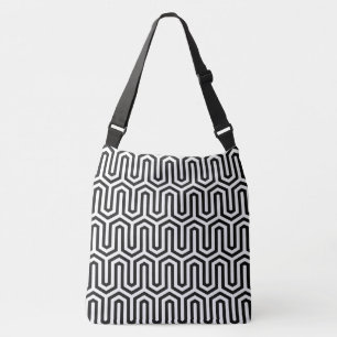 Bolsa Ajustável Motif deco egípcio - preto e branco