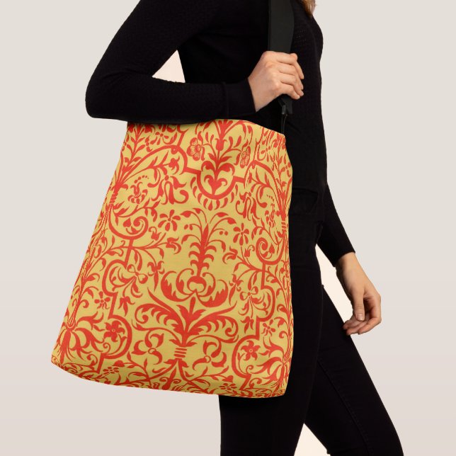 Bolsa Ajustável Motivo vitoriano em laranja (Close Up)