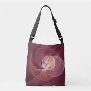 Bolsa Ajustável Movimento Abstrato Moderno Vinho Vermelho Cor-de-r