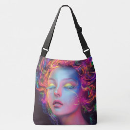 Bolsa Ajustável Mulher alienígena com cabelo cósmico