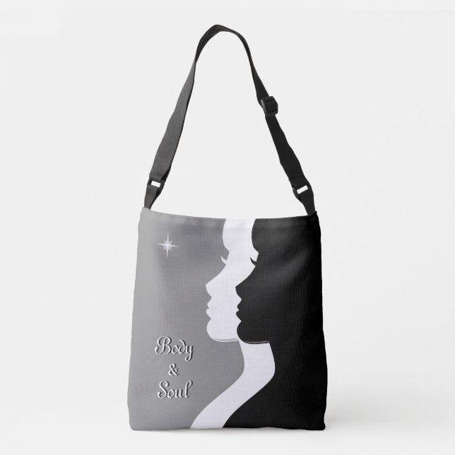 Bolsa Ajustável Mulher do Corpo e Alma Silhuettes na Cinza (Verso)