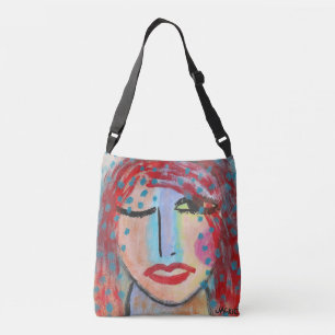 Bolsa Ajustável Mulher Ruiva Arte Abstrata