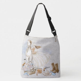 Bolsa Ajustável *~* Mulher russa ocidental com chapéu de arma flo