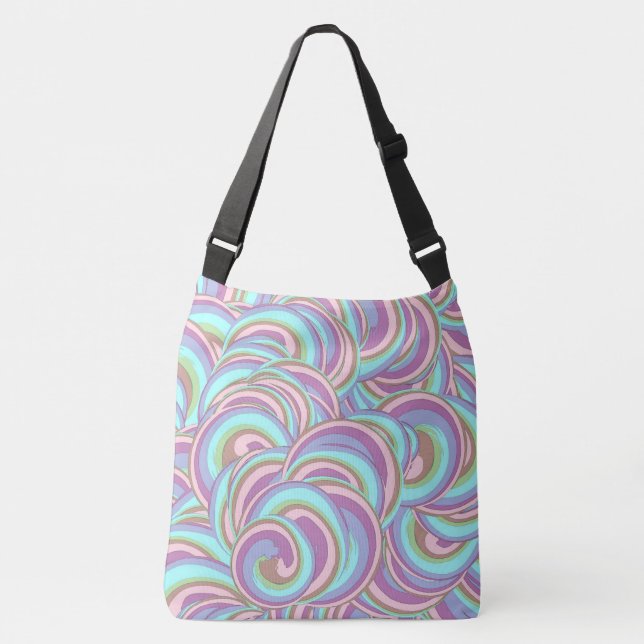 Bolsa Ajustável Multicolor Swirls Pattern (Frente)