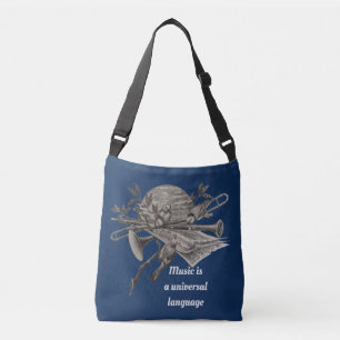 Bolsa Ajustável Música é Universal Vintage Banda Instrumento Mus