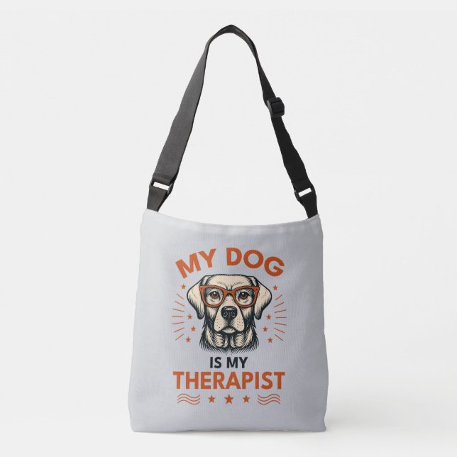 Bolsa Ajustável My dog is my therapist (Frente)