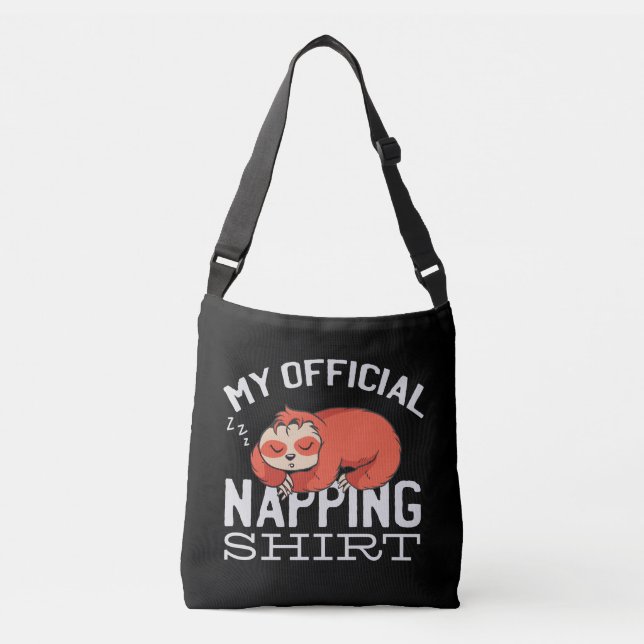 Bolsa Ajustável My official napping shirt Sloth (Frente)