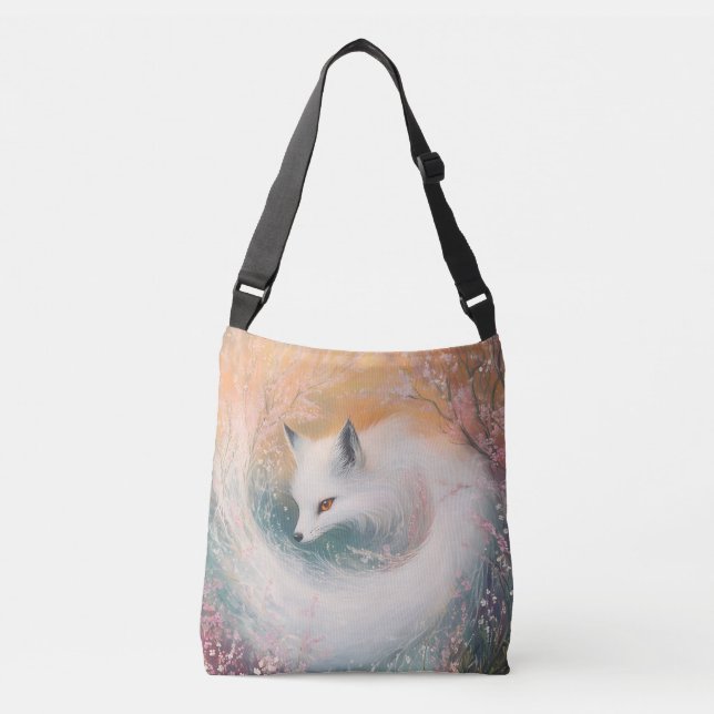 Bolsa Ajustável Mystic Bloom Primavera Fox Watercolor (Frente)