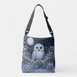 Bolsa Ajustável Mystische Schneeeule im nächtlichen Wintergarten
