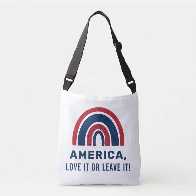 Bolsa Ajustável Na moda Patriótico Americano Arco-Íris Americano 4 (Frente)