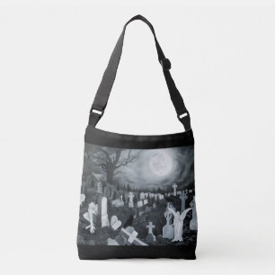 Bolsa Ajustável Na noite no cemitério - anjo com diabo