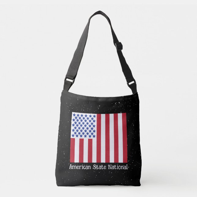 Bolsa Ajustável Nacional de Estado Americano com Bandeira (Frente)