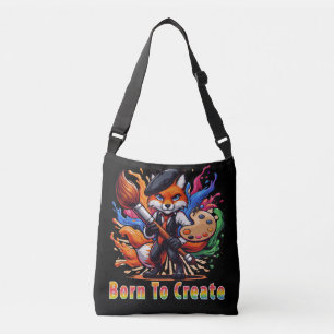 Bolsa Ajustável Nascido Para Criar Artista Raposa Pintor Mascote C