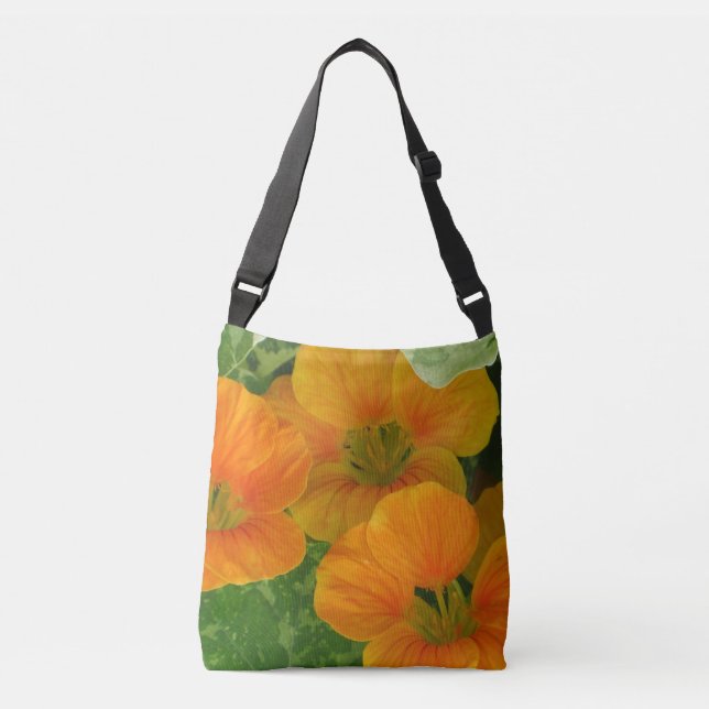 Bolsa Ajustável Nastúrcio Floral Laranja (Frente)