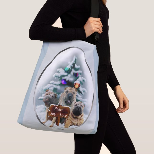 Bolsa Ajustável Natal do Shar-Pei Chinês (Close Up)