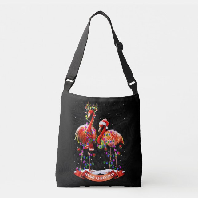 Bolsa Ajustável Natal Flamingos Classic (Frente)