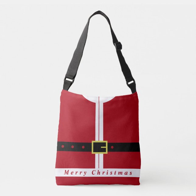Bolsa Ajustável Natal Gift Engraçado Papai Noel Crossbody Bag (Frente)