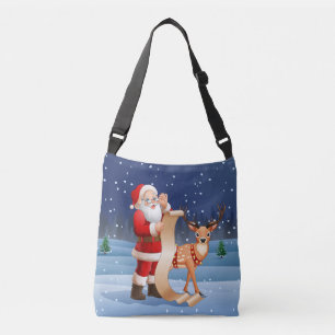 Bolsa Ajustável Natal Papai Noel E Reindeer