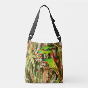 Bolsa Ajustável Natureza Tropical Parrobótica Aves Verdes