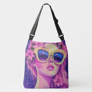 Bolsa Ajustável Neon Dream Girl com óculos de sol florais