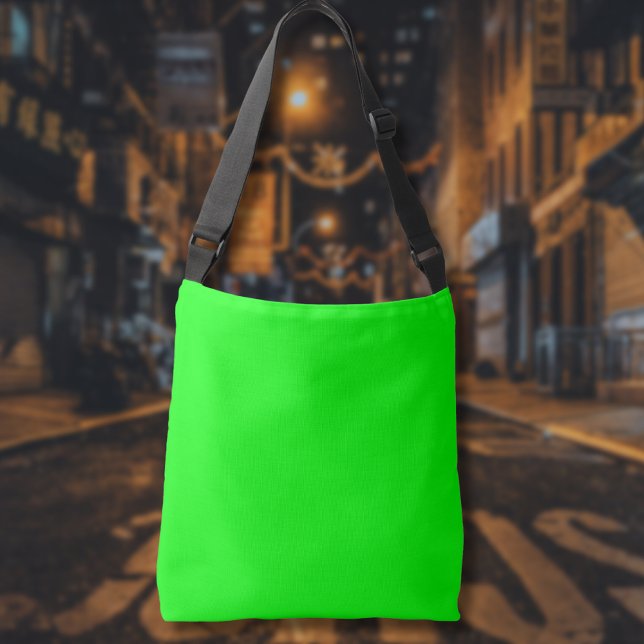 Bolsa Ajustável Neon Electric Green Solid Color | Clássico (Criador carregado)