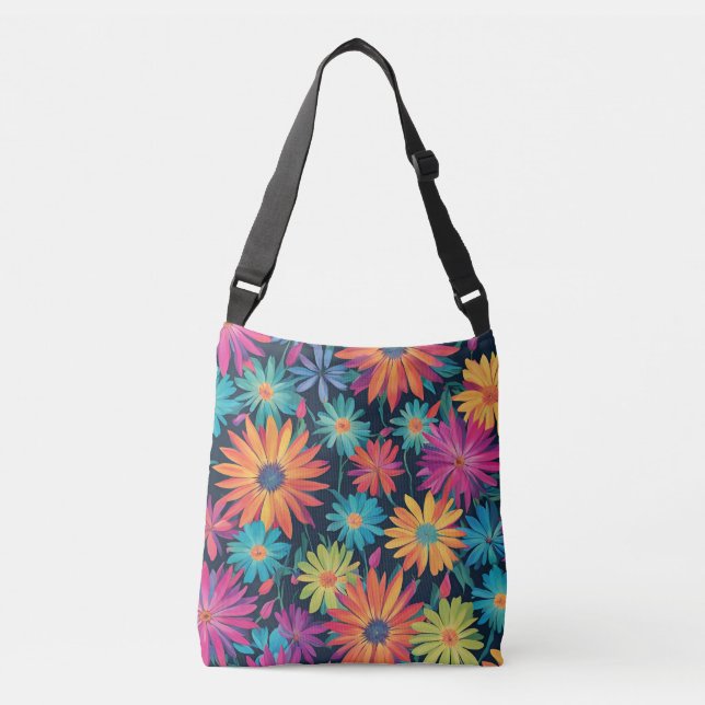 Bolsa Ajustável Neon Floral Impressão (Frente)