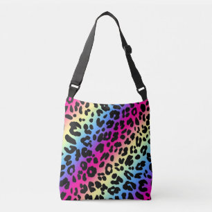 Bolsa Ajustável Neon Rainbow Leopard Pattern Impressão