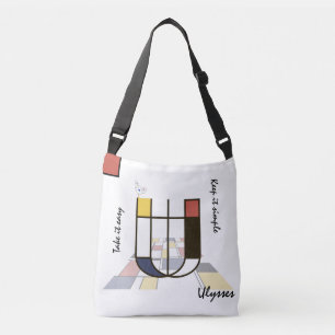Bolsa Ajustável Neoplasticismo Agradável Monograma de Arte. Letra 