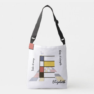 Bolsa Ajustável Neoplasticismo Agradável Monograma de Arte. Letra