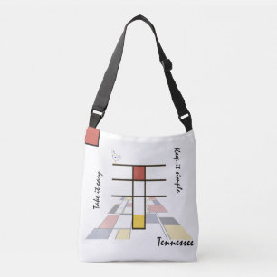 Bolsa Ajustável Neoplasticismo Agradável Monograma de Arte. Letra