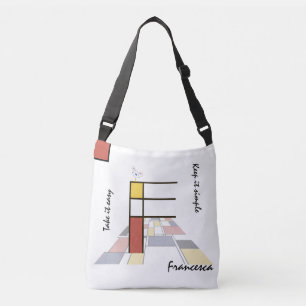 Bolsa Ajustável Neoplasticismo Agradável Monograma de Arte. Letra