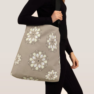 BOLSA AJUSTÁVEL "NEUTRAL CREAM TAN MANDALA FLOWER"