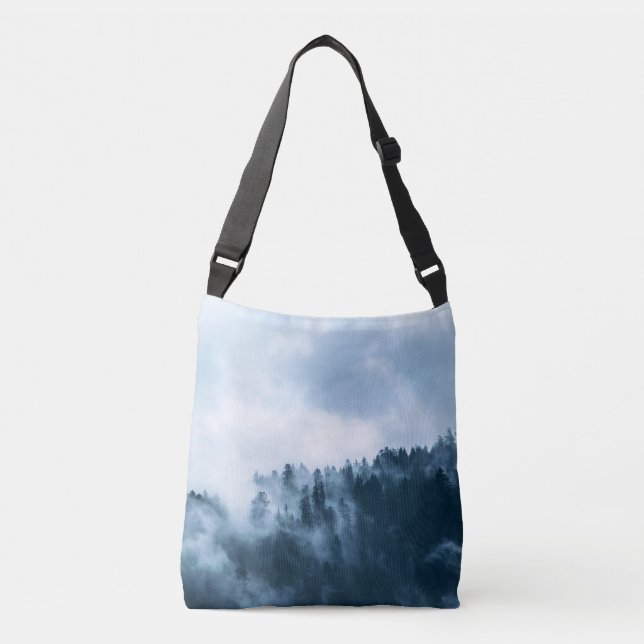 Bolsa Ajustável Nevoeiro atmosférico sobre uma floresta (Frente)