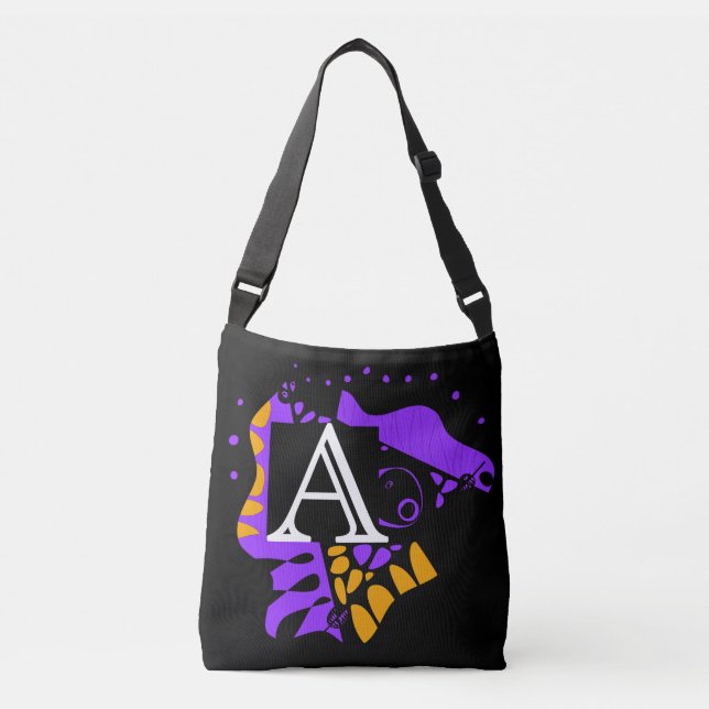 Bolsa Ajustável Ninho de aves - Letra inicial personalizada A (Frente)