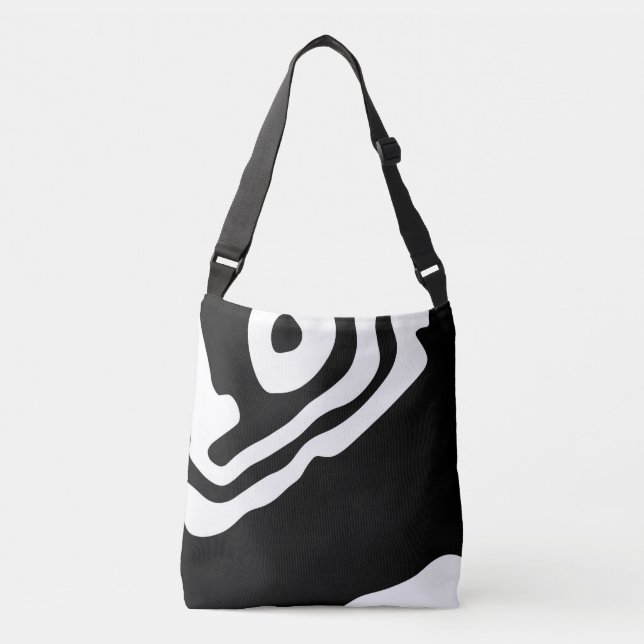 Bolsa Ajustável No Profundo: Abstrato preto e branco (Frente)