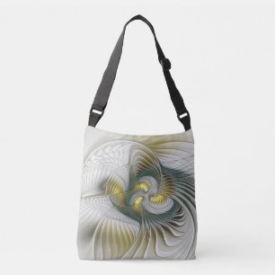 Bolsa Ajustável Nobre Ouro Teal Abstrato Fantasy Arte Fractal