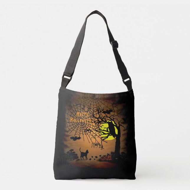 Bolsa Ajustável Noite de Halloween, Feliz Halloween! (Frente)