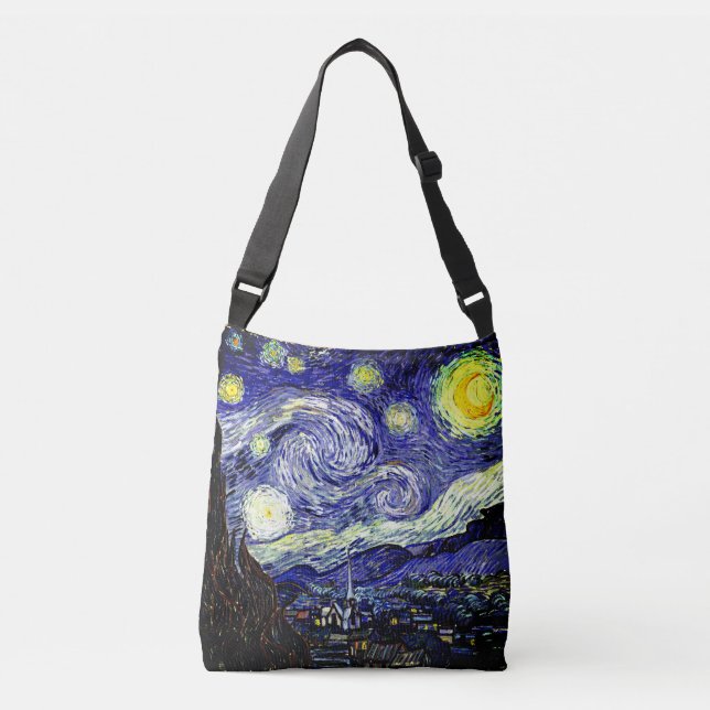 Bolsa Ajustável Noite Estrelada de Van Gogh, 1889 (Frente)