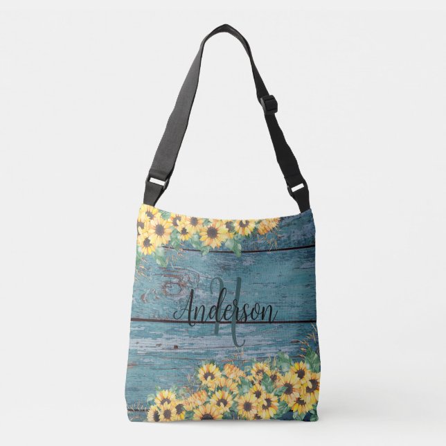 Bolsa Ajustável Nome da família Sunflower Blue (Frente)
