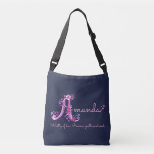 Bolsa Ajustável Nome de Amanda e significado do saco do monograma