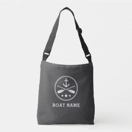 Bolsa Ajustável Nome do Barco Âncora Náutica Oars Rope Cinza