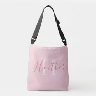 Bolsa Ajustável Nome Feminino Rosa com Inicial