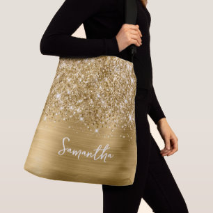 Bolsa Ajustável Nome Glam Ouro Brilhante